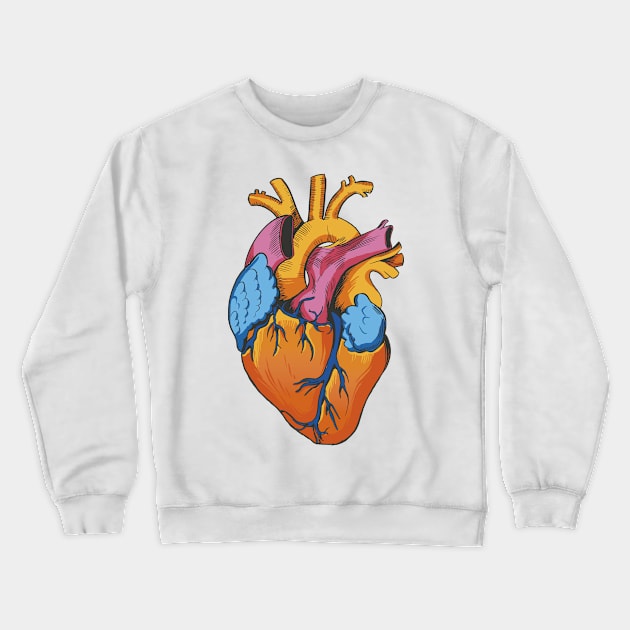 Anatomy Heart t shirt P R t shirt Crewneck Sweatshirt by LindenDesigns